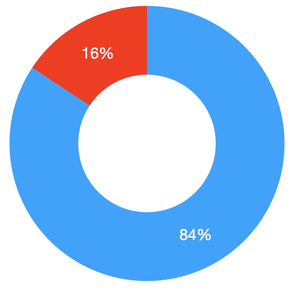 Pie Chart 84%